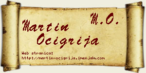 Martin Očigrija vizit kartica